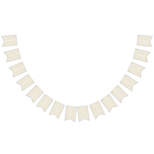 白と金ゴールドの幾何学模様 バンティングフラッグ (全)