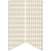 白と金ゴールドの幾何学模様 バンティングフラッグ (第1の旗)