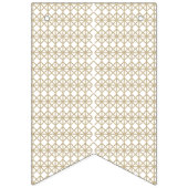 白と金ゴールドの幾何学模様 バンティングフラッグ (第3の旗)