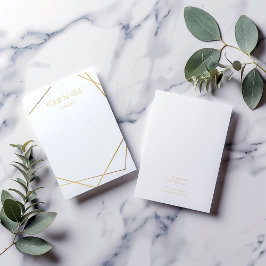 白と金ゴールドの幾何学的イヤリングディスプレイカード