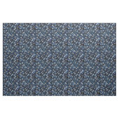 白と金ゴールドの抽象芸術の花Simmery Blue Silk ファブリック (ファットクウォーター)