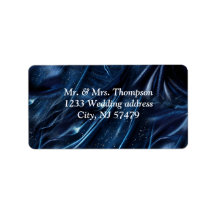 白と金ゴールドの抽象芸術の花Simmery Blue Silk