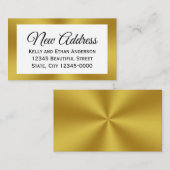 白と金ゴールドの新フェイクしいアドレスの挿入 エンクロージャーカード (正面/裏面)