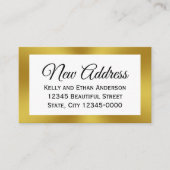 白と金ゴールドの新フェイクしいアドレスの挿入 エンクロージャーカード (正面)
