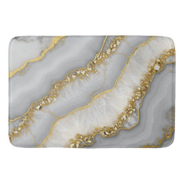 白と金ゴールドの液体ムーンストーパーソナライズされたン バスマット