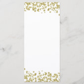 白と金ゴールドの紙吹雪結婚のメニュー メニュー (裏面)