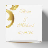 白と金ゴールドの結婚式の引き出物ボックス フェイバーボックス (上部)