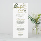 白と金ゴールドの花が緑結婚色 メニュー (スタンド正面)