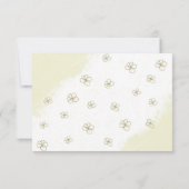 白と金ゴールドの花の葉緑の植物学 サンキューカード (裏面)