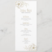 白と金ゴールドの花の角縁ど メニュー (正面)