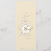 白と金ゴールドの花の角縁ど メニュー (裏面)