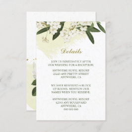 白と金ゴールドの花葉緑詳細 エンクロージャーカード