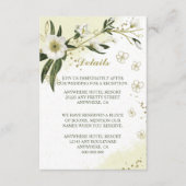 白と金ゴールドの花葉緑詳細 エンクロージャーカード (正面)