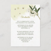 白と金ゴールドの花葉緑詳細 エンクロージャーカード (正面)