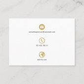 白と金ゴールドアイコンの名刺。名刺 名刺 (裏面)