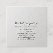 白と金ゴールドエンボスOMシンボルヨガインストラクター スクエア名刺 (裏面)