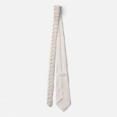 白と金ゴールドカボチャの水彩パターン ネクタイ (裏面)