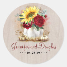 白と金ゴールドカボチャひまわりバーガンディ秋