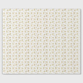 白と金ゴールドキャンディカネミスタントークリスマス ラッピングペーパー (フラット)