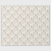 白と金ゴールドキラキラしたカボチャの包装紙 ラッピングペーパー (フラット)