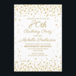 白と金ゴールドグリッター80th誕生日パーティー 招待状<br><div class="desc">白い背景エレガントに金ゴールドグリッターと女性80歳の誕生日パーティーの招待。カスタマイ連絡ズに救済アップするか、製品のマッチングまたは調整を要求するための我々。</div>
