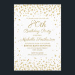 白と金ゴールドグリッター80th誕生日パーティー 招待状<br><div class="desc">白い背景エレガントに金ゴールドグリッターと女性80歳の誕生日パーティーの招待。カスタマイ連絡ズに救済アップするか、製品のマッチングまたは調整を要求するための我々。</div>