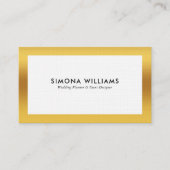 白と金ゴールドシンプルデザイン 名刺 (正面)