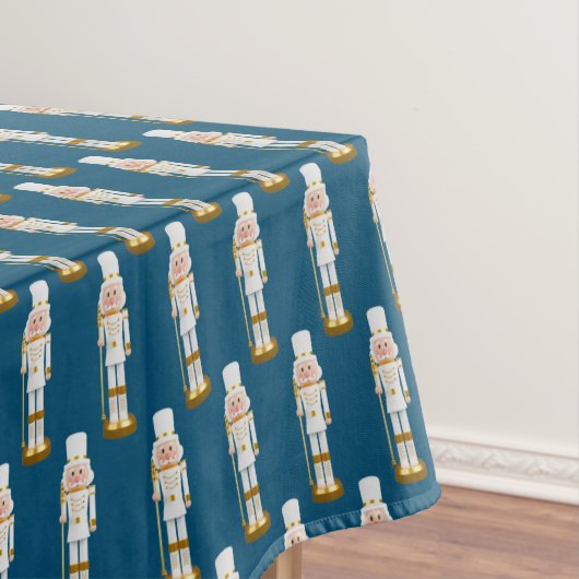 白と金ゴールドナツクラッカー小テーブルクロス テーブルクロス (インサイチュ)