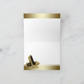 白と金ゴールドハイヒール靴サンキューカード サンキューカード (内部)