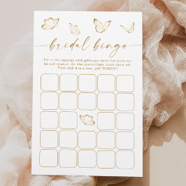 白と金ゴールドバタフライブライダルシャワービンゴゲーム