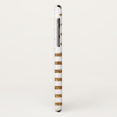 白と金ゴールドフェイクグリッターiPhone Xケース Case-Mate iPhoneケース (裏面/左)