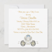 白と金ゴールドプリンスアフリカ系アメリカ人ベビーシャワー 招待状 (裏面)