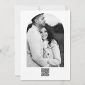 白と金ゴールドミニマルモダンエレガント婚約 招待状 (裏面)