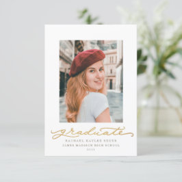 白と金ゴールドミレニアルスクリプト 招待状