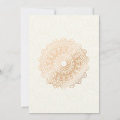 白と金ゴールドムスリム結婚式招待状 招待状 (裏面)