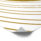 白と金ゴールドモダンの結婚Archの座席表 ポスター (角)