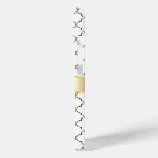 白と金ゴールドモロッコ | DIY名 Case-Mate iPhoneケース (裏面 / 左)