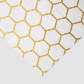 白と金ゴールド六角の幾何学模様 薄葉紙 (詳細)