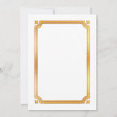 白と金ゴールド🎓卒業 招待状 (裏面)