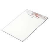 白と金ゴールド大理石メモ帳 ノートパッド (アングル)