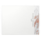 白と金ゴールド大理石メモ帳 ノートパッド (正面)