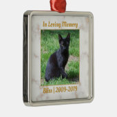 白と金ゴールド大理石記念碑 メタルオーナメント (右)