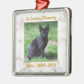 白と金ゴールド大理石記念碑 メタルオーナメント (左)