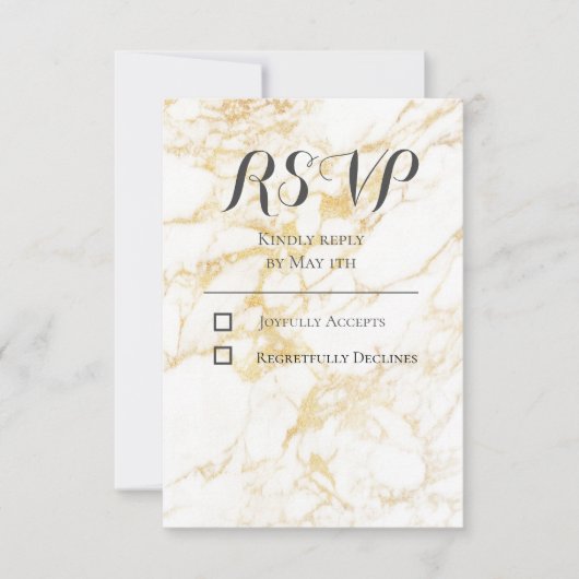 白と金ゴールド大理石 (正面)