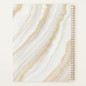 白と金ゴールド大理石 | お名前 プランナー手帳 (裏面)