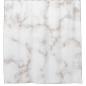 白と金ゴールド大理石 シャワーカーテン (正面)