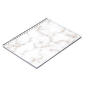 白と金ゴールド大理石 ノートブック (左側)