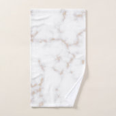 白と金ゴールド大理石 バスタオルセット (ハンドタオル)
