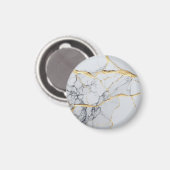 白と金ゴールド大理石 マグネット (正面/裏面)