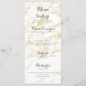 白と金ゴールド大理石 メニュー (正面)